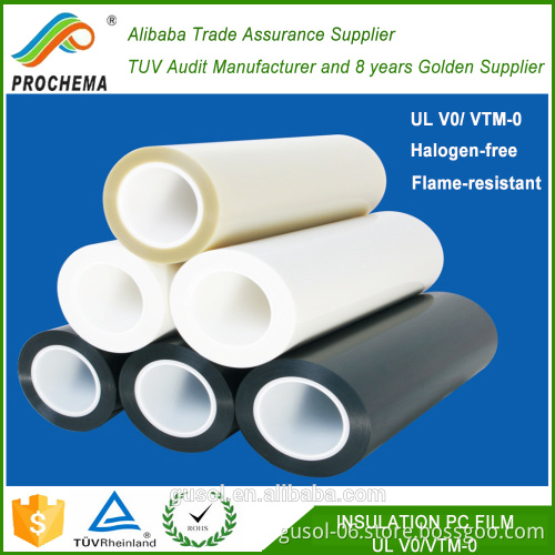 UL94 V-0 /VTM-0 Heat Insulation and Flame Resistant Polycarbonate /PC Film